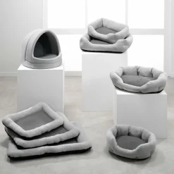 Panier, Coussin Et Plaid|LOVE STORY Panier ovale pour chat et chien Graphène L55 cm Gris