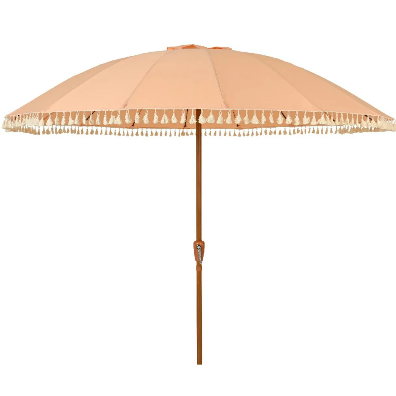 Parasol|KAEMINGK Parasol de jardin rond à franges (D2.5 m) Mexico Rose Pêche