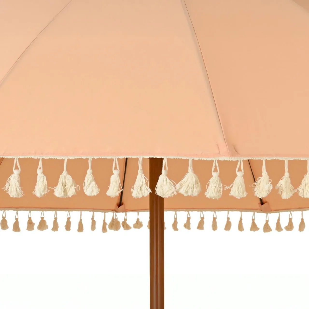 Parasol|KAEMINGK Parasol de jardin rond à franges (D2.5 m) Mexico Rose Pêche