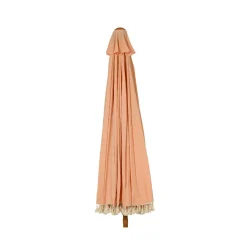 Parasol|KAEMINGK Parasol de jardin rond à franges (D2.5 m) Mexico Rose Pêche