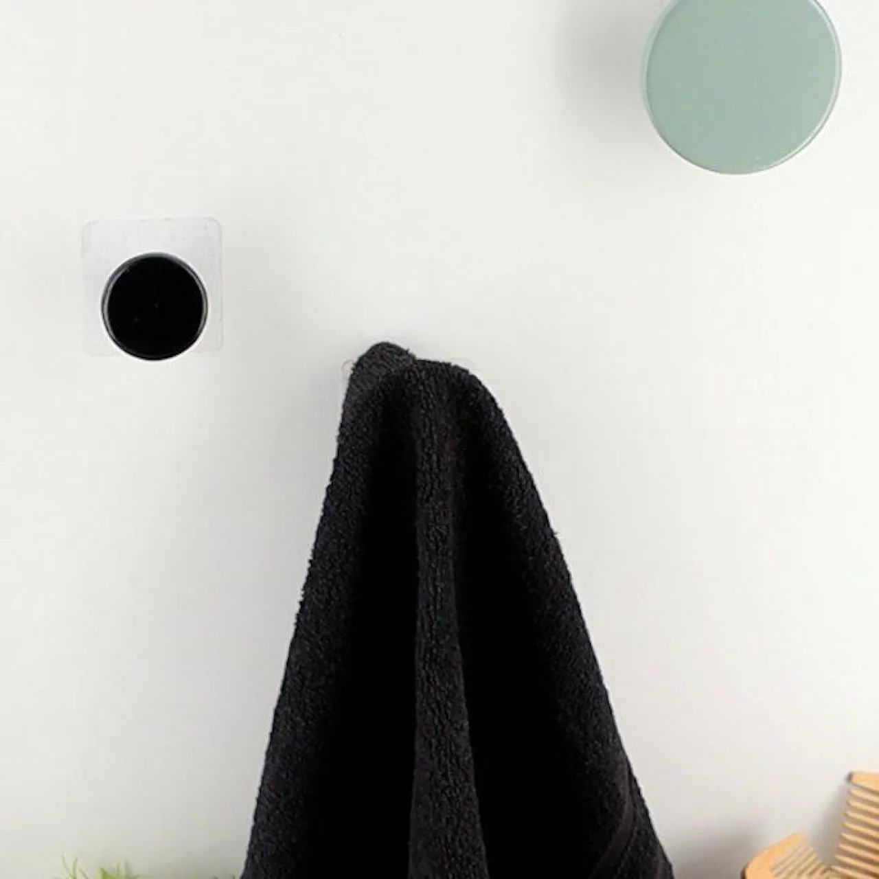 Rangement Salle De Bain|TENDANCE Patère adhésive (D6,5 cm) Easy Chic Kaki Vert kaki