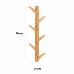 Rangement D'Entrée|ATMOSPHERA Patère double sens 6 têtes Bambou le Naturel