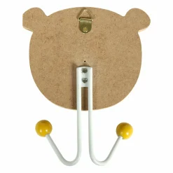 Objet Déco Enfant|OSTARIA Patère enfant bois (H14 cm) Tigre naturel Beige