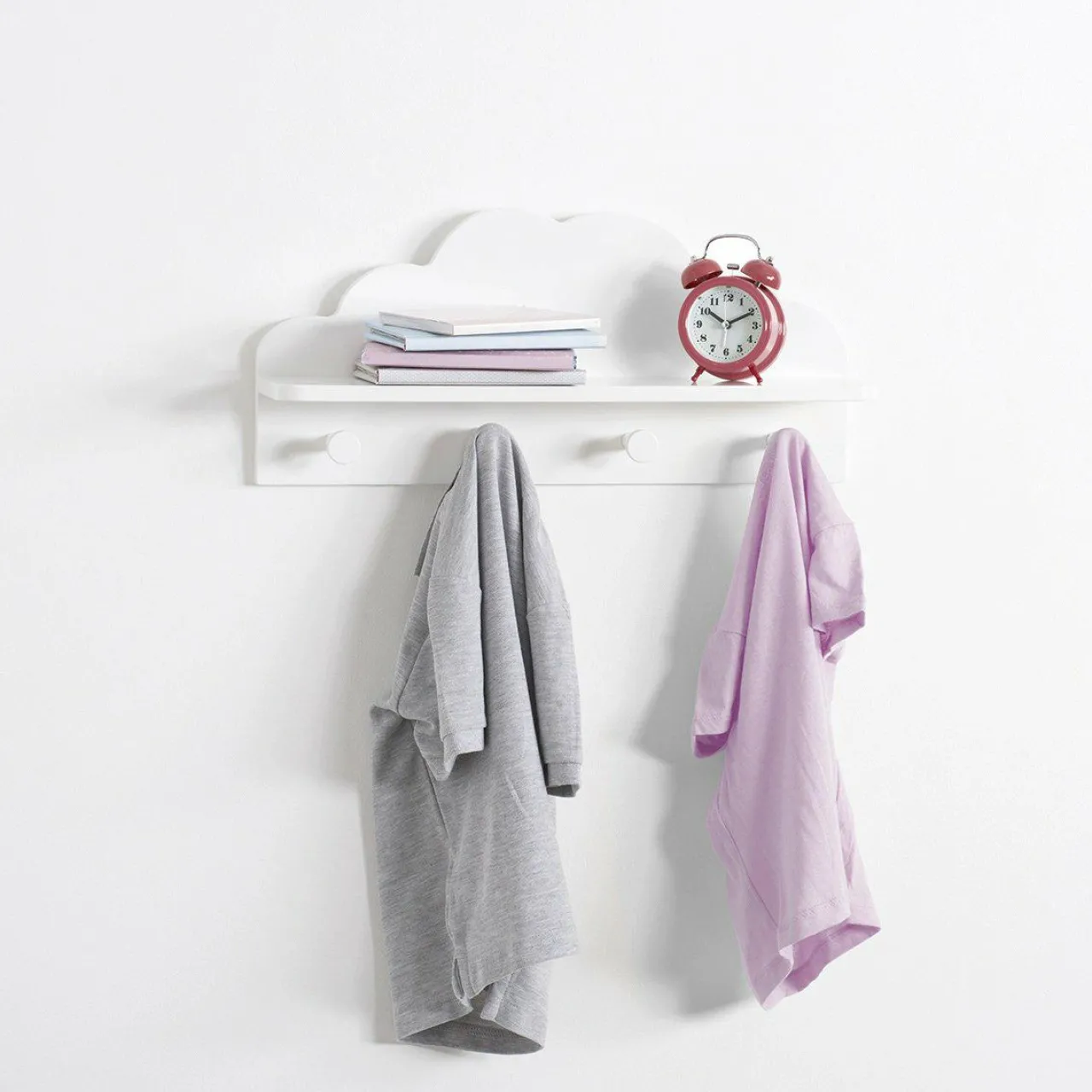 Rangement Enfant|Atmosphera createur d'interieur for kids Patère enfant bois (L48 cm) Nuage he Blanc