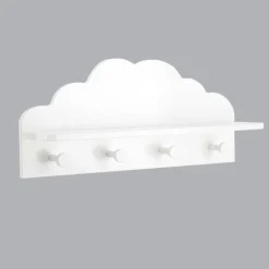 Rangement Enfant|Atmosphera createur d'interieur for kids Patère enfant bois (L48 cm) Nuage he Blanc