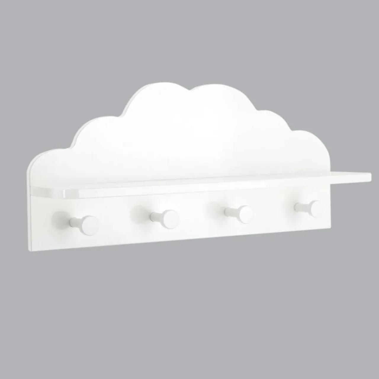 Rangement Enfant|Atmosphera createur d'interieur for kids Patère enfant bois (L48 cm) Nuage he Blanc