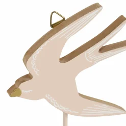 Objet Déco Enfant|OSTARIA Patère enfant bois Oiseau Rose