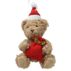 Décoration De Sapin|KAEMINGK Peluche à suspendre (H14 cm) Lison Ourson mignon Rouge
