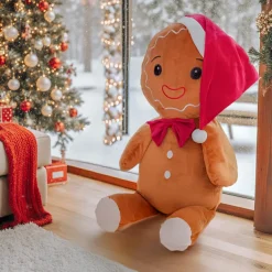 Personnage, Objet Grand Format|Père Noël, Animaux Et Personnage|JJA Peluche (H100 cm) Albin le Pain d'épices Marron