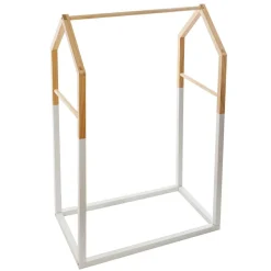 Petit Meuble Enfant|ATMOSPHERA Penderie enfant bois (H100 cm) Maison he Blanc