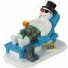 Village De Noël Lemax|LEMAX Personnage Bonhomme de neige au repos