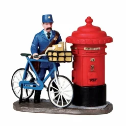 Village De Noël Lemax|LEMAX Personnage Facteur à vélo