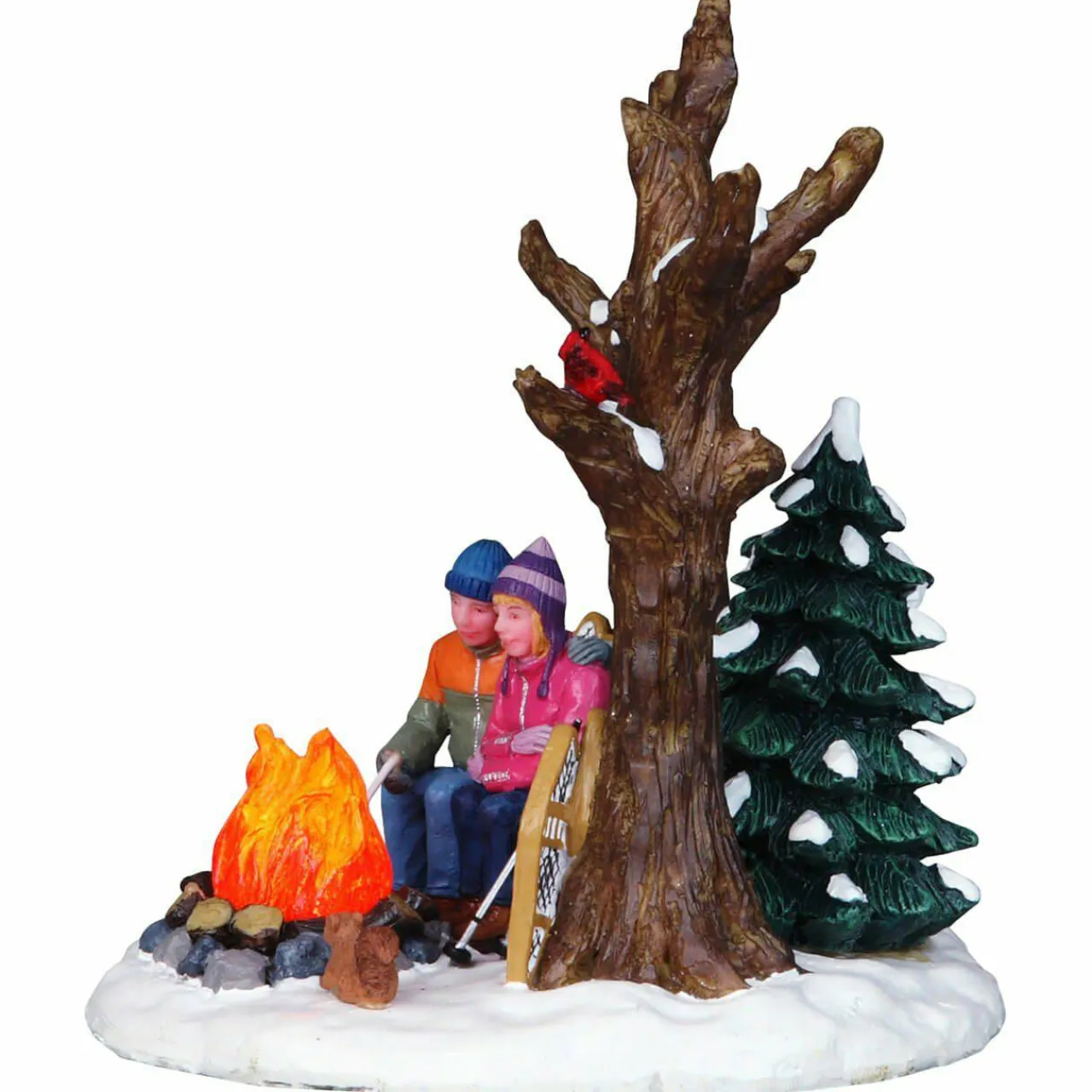 Village De Noël Lemax|LEMAX Personnages Feu de camp après la promenade