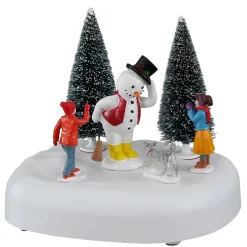 Village De Noël Lemax|LEMAX Personnages à piles Bonjour Frosty animé