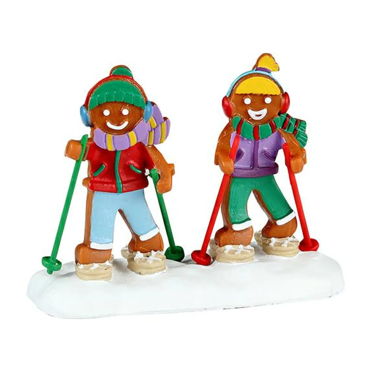 Village De Noël Lemax|LEMAX Personnages Pain d'épices en raquette