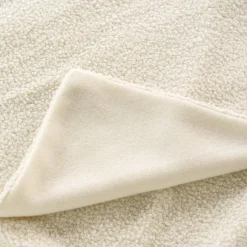 Plaid Et Jeté|douceur d'intu017drieur Plaid bouclette (180 x 220 cm) Wooly Ecru