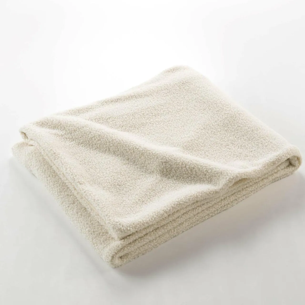 Plaid Et Jeté|douceur d'intu017drieur Plaid bouclette (180 x 220 cm) Wooly Ecru