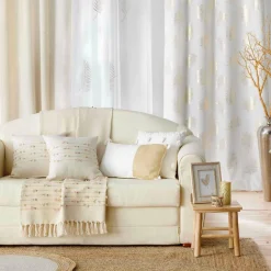 Plaid Et Jeté|Couvre-Lit Et Édredon|DOUCEUR D'INTERIEUR Plaid coton (120 x 150 cm) Golden Sunset Ecru