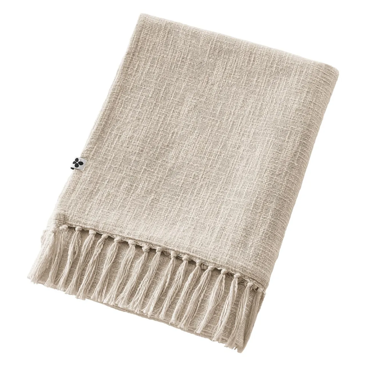 Plaid Et Jeté|L'EFFET PAPILLON Plaid coton (130 x 160 cm) Sixtine Beige