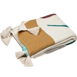 Plaid Et Jeté|STOF Plaid coton recyclé (125 x 150 cm) Blokken Multicolore