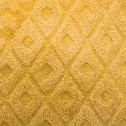 Plaid Et Jeté|ATMOSPHERA Plaid doux (150 cm) 3D Losange Jaune ocre