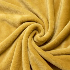 Plaid Et Jeté|ATMOSPHERA Plaid doux (230 cm) Tendresse Jaune ocre