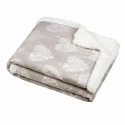 Plaid Et Jeté|STOF Plaid doux (130 x 160 cm) Adelaïde Beige