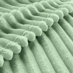 Plaid Et Jeté|EMINZA Plaid doux (180 x 220 cm) Dune Vert sauge