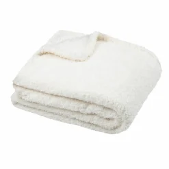Plaid Et Jeté|LOVELY CASA Plaid doux (130 x 160 cm) Montreal Ecru