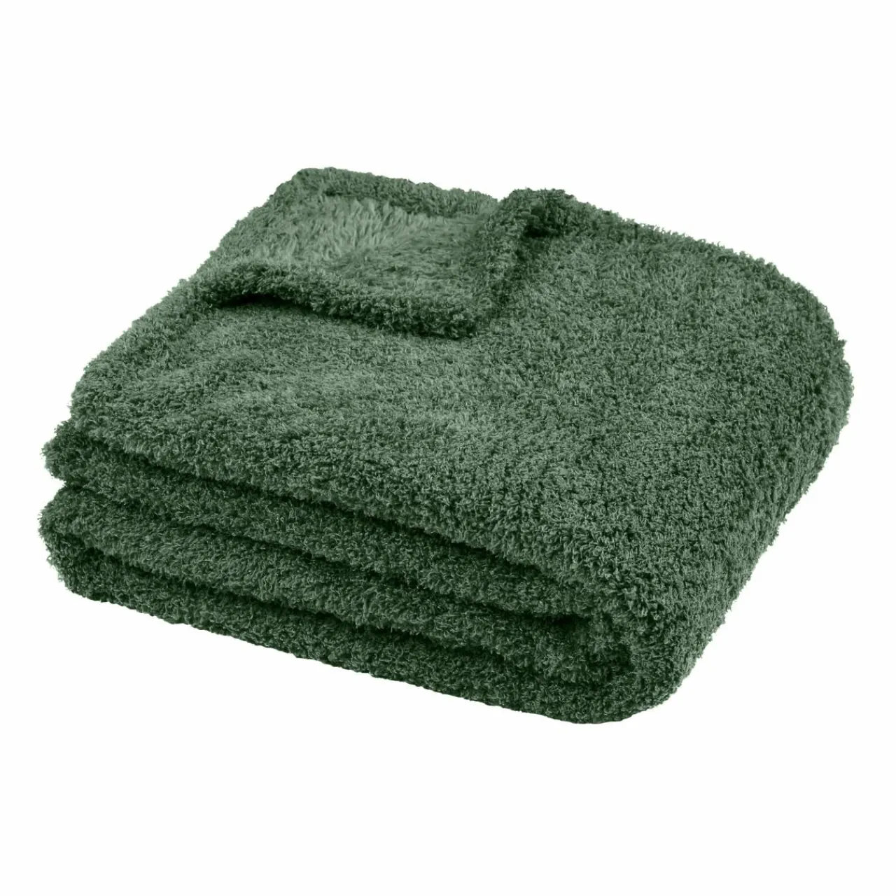 Plaid Et Jeté|LOVELY CASA Plaid doux (180 x 220 cm) Montreal Vert romarin