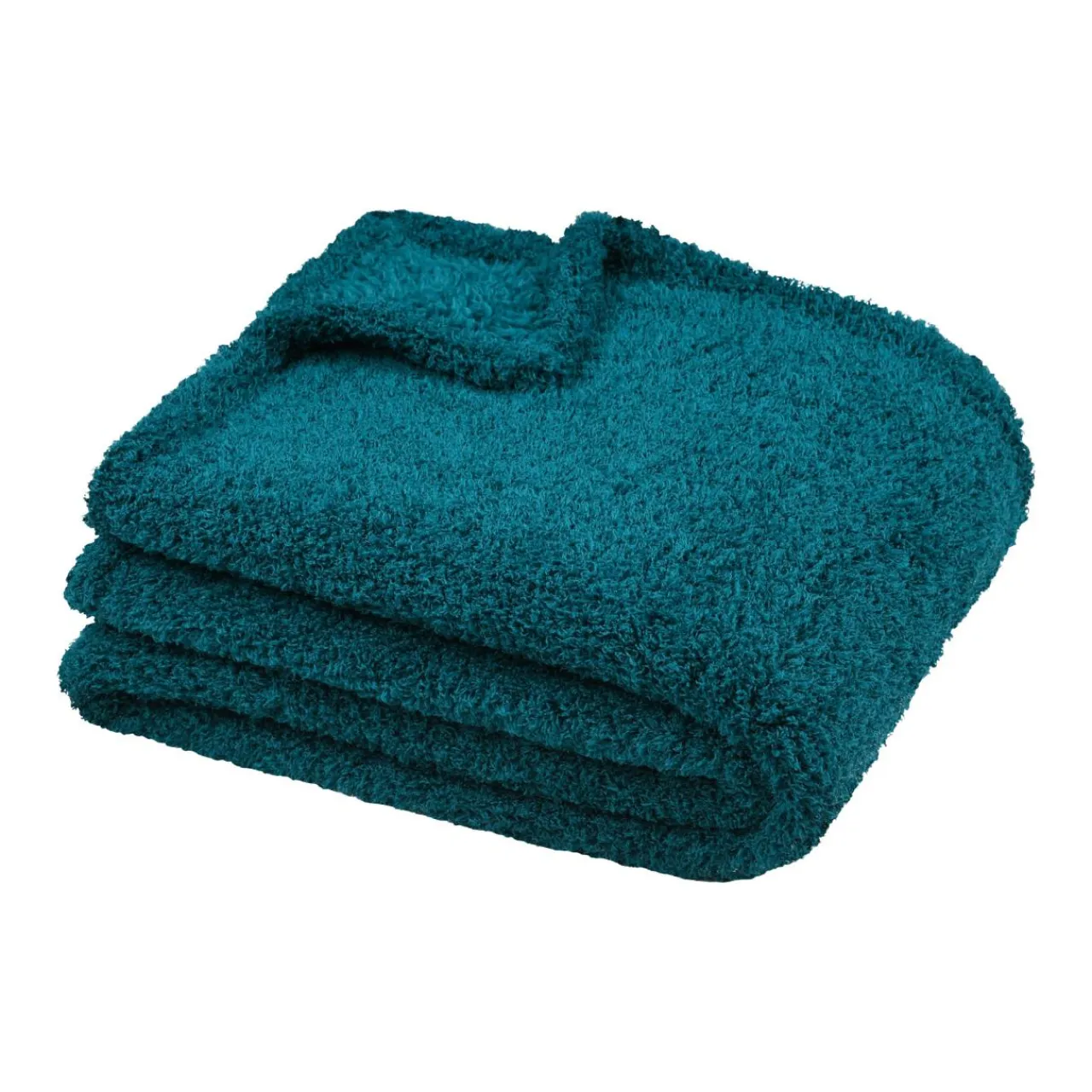 Plaid Et Jeté|LOVELY CASA Plaid doux (180 x 220 cm) Montreal Bleu pétrole