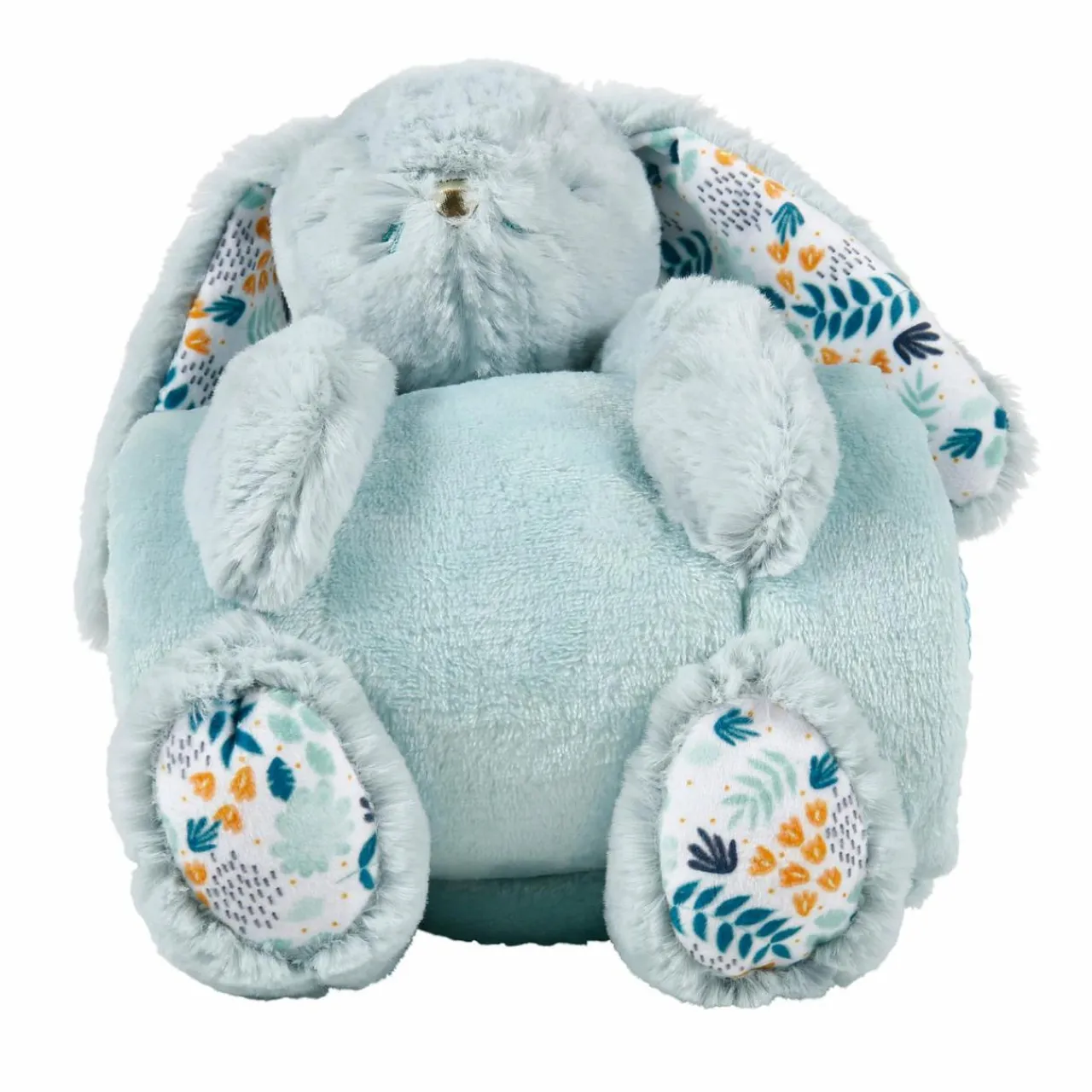 Coussin Et Plaid Enfant|Coussin Et Plaid Enfant|OSTARIA Plaid doux enfant (90 x 75 cm) et peluche Lapino Bleu