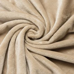 Plaid Et Jeté|EMINZA Plaid doux flanelle (130 x 180 cm) Didou glacé Marron