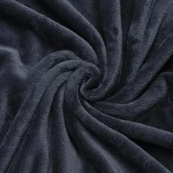 Plaid Et Jeté|EMINZA Plaid doux flanelle (130 x 180 cm) Didou Gris Anthracite