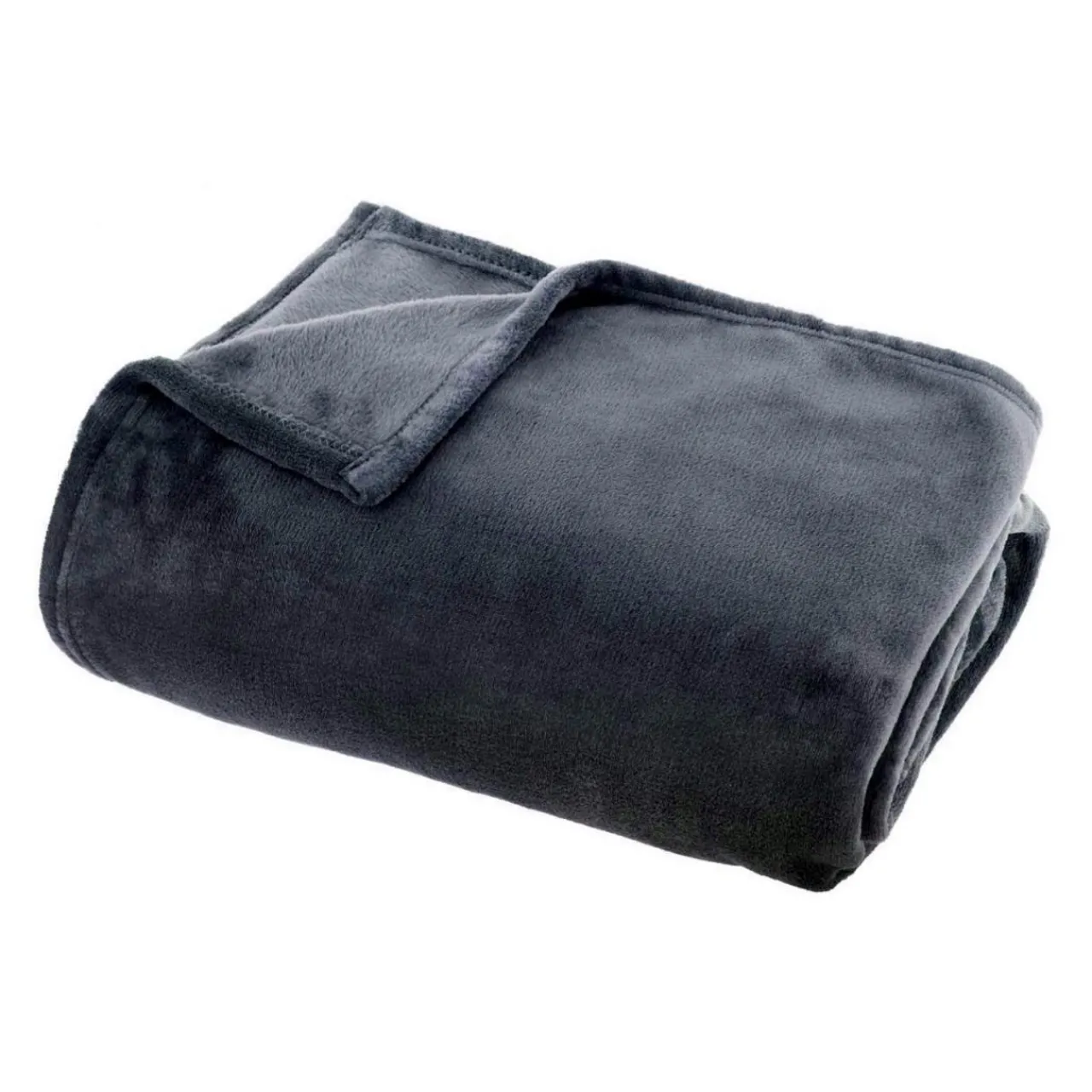 Plaid Et Jeté|EMINZA Plaid doux flanelle (130 x 180 cm) Didou Gris Anthracite