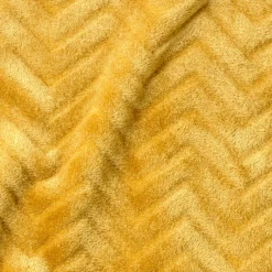 Plaid Et Jeté|EMINZA Plaid doux flanelle (130 x 180 cm) Zag Jaune moutarde