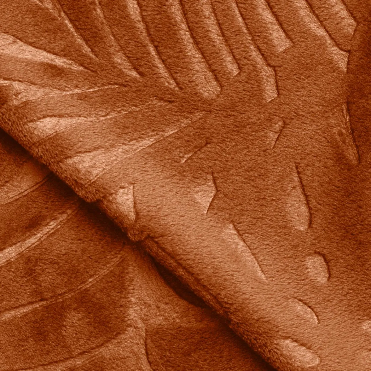 Plaid Et Jeté|EMINZA Plaid doux flanelle (130 x 180 cm) Flore Cuivre