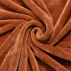 Plaid Et Jeté|EMINZA Plaid doux flanelle (220 x 240 cm) Didou Cuivre