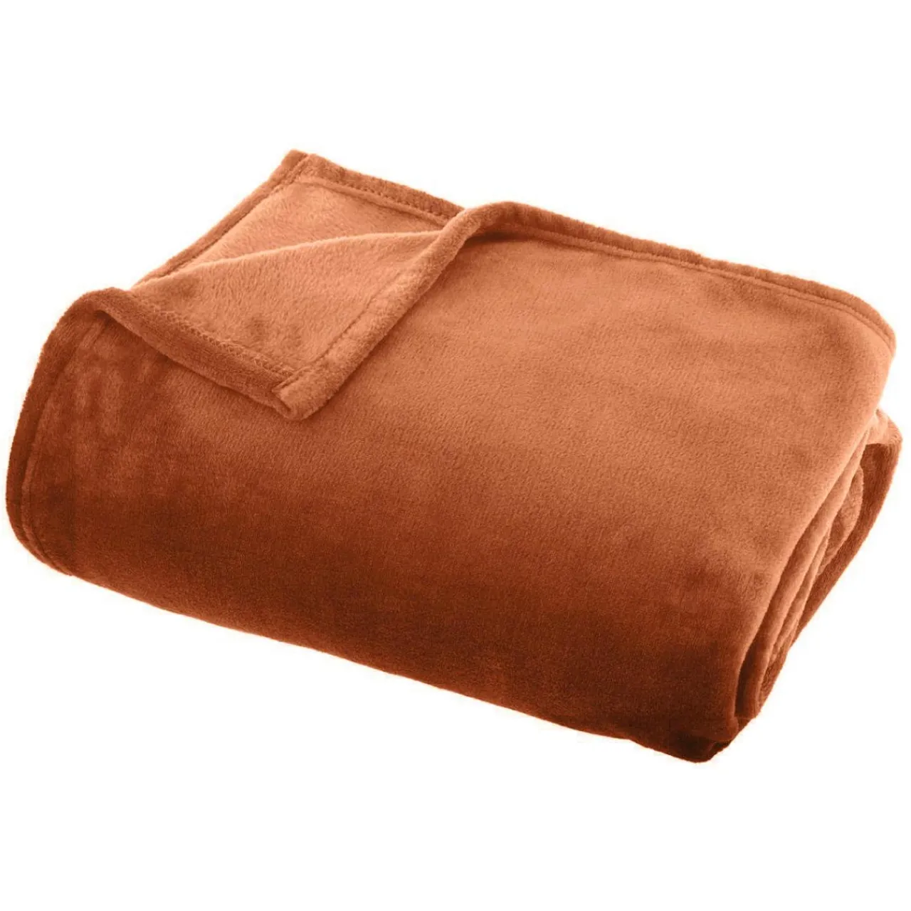 Plaid Et Jeté|EMINZA Plaid doux flanelle (220 x 240 cm) Didou Cuivre