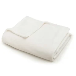 Plaid Et Jeté|EMINZA Plaid doux flanelle (130 x 180 cm) Didou Ivoire