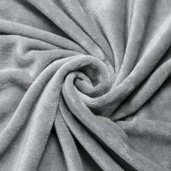 Plaid Et Jeté|EMINZA Plaid doux flanelle (220 x 240 cm) Didou Gris clair