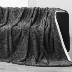 Plaid Et Jeté|DOUCEUR D'INTERIEUR Plaid fausse fourrure (150 cm) Toronto Taupe foncé