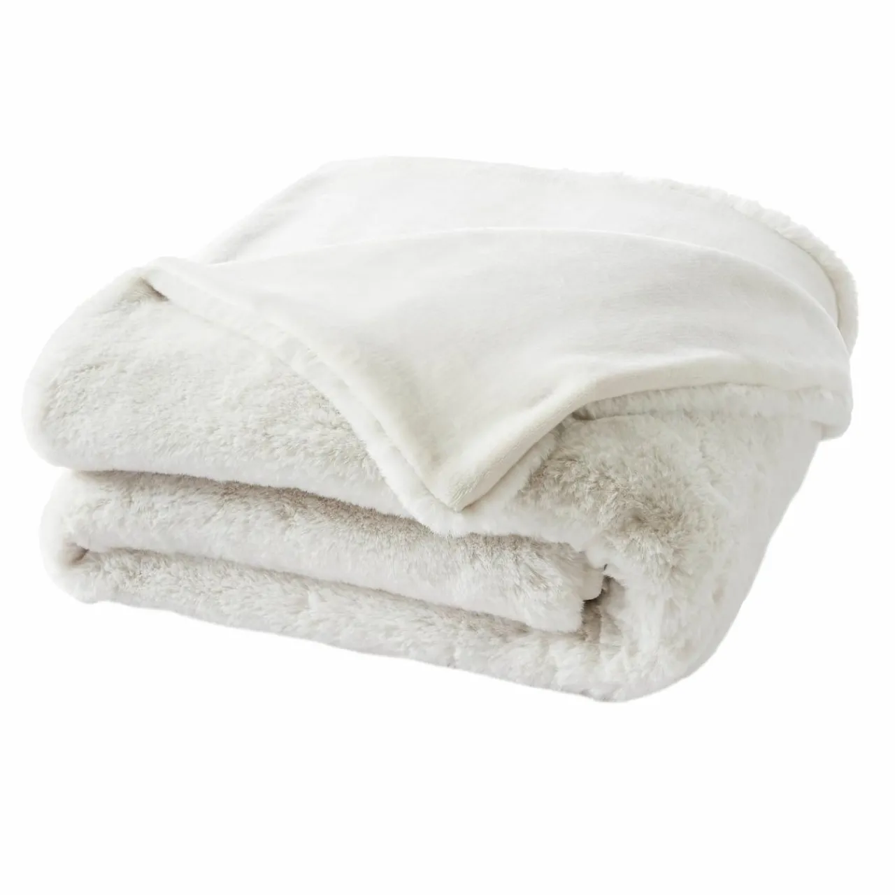 Plaid Et Jeté|EMINZA Plaid fausse fourrure (140 x 200 cm) Finn Blanc