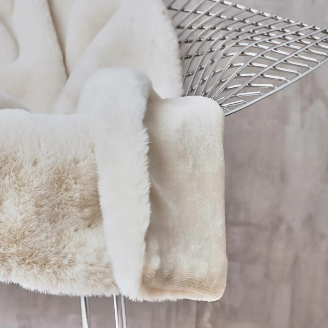 Plaid Et Jeté|EMINZA Plaid fausse fourrure (140 x 200 cm) Finn Blanc