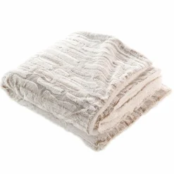 Plaid Et Jeté|douceur d'intu017drieur Plaid fausse fourrure (180 x 220 cm) Lynx Beige