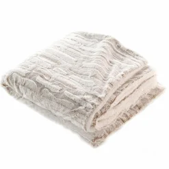 Plaid Et Jeté|douceur d'intu017drieur Plaid fausse fourrure (125 x 150 cm) Lynx Beige