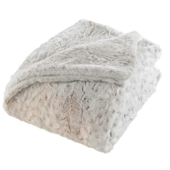 Plaid Et Jeté|douceur d'intu017drieur Plaid fausse fourrure (220 x 240 cm) Alaska Ecru