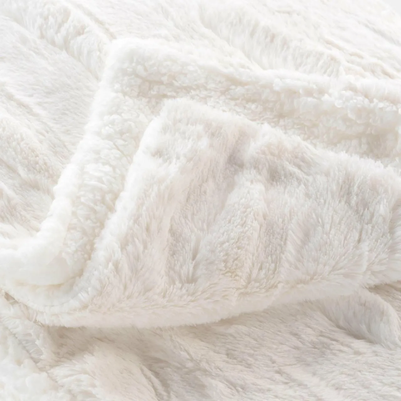 Plaid Et Jeté|douceur d'intu017drieur Plaid fausse fourrure (125 x 150 cm) Foxy Ecru