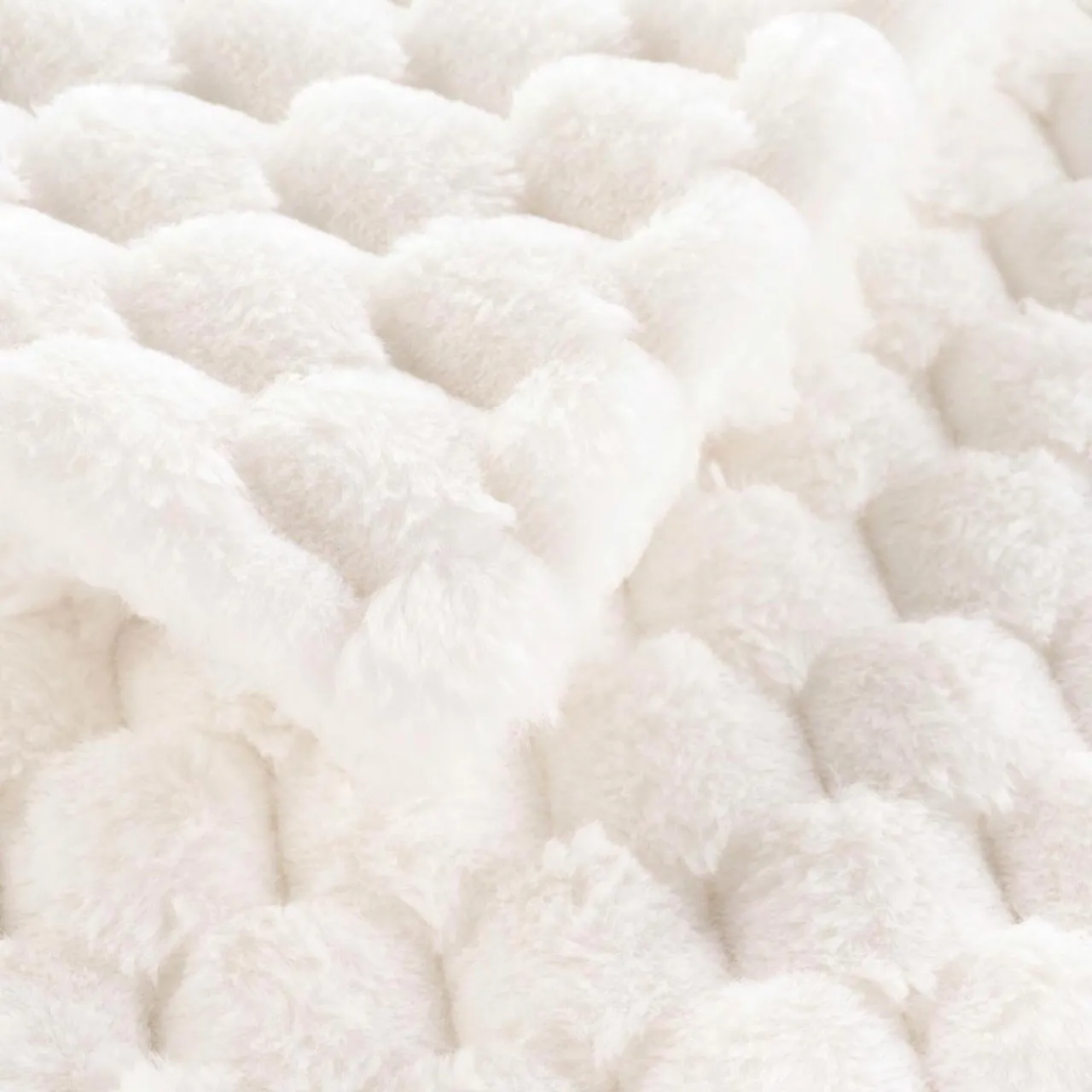 Plaid Et Jeté|douceur d'intu017drieur Plaid fausse fourrure (220 x 240 cm) Frosty Ecru