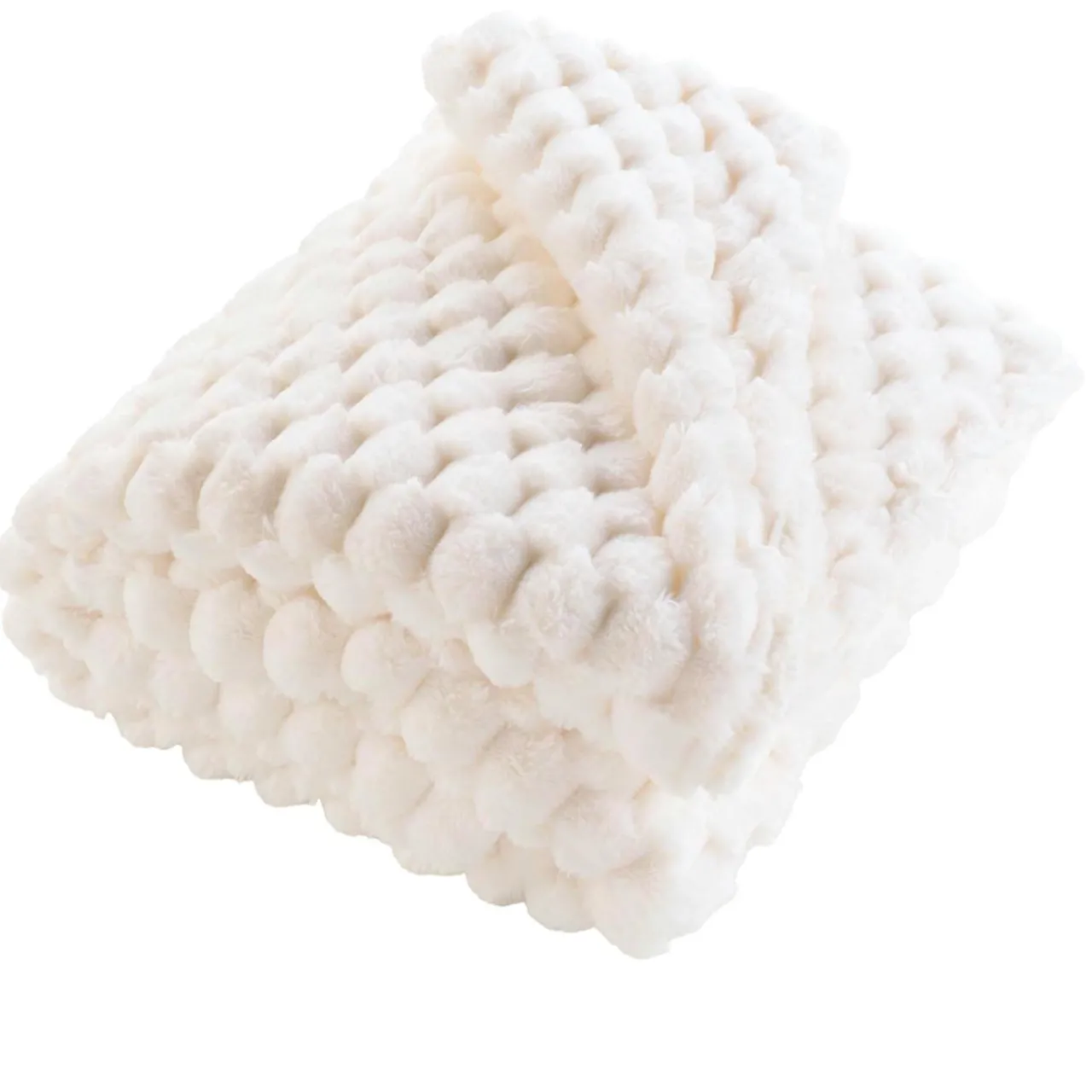 Plaid Et Jeté|douceur d'intu017drieur Plaid fausse fourrure (220 x 240 cm) Frosty Ecru